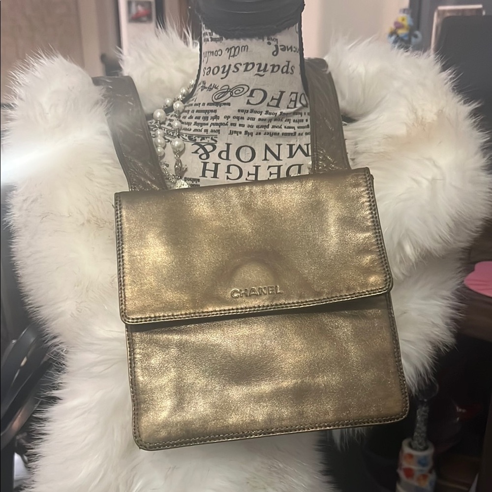 Chanel Gold Metallic Shoulder Bag